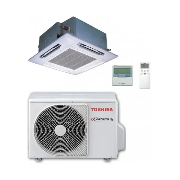 Toshiba Gewerbeklimaanlagen 18000 BTU Kassettengerät RAV-SM564MUT-E+RAV-SM564ATP-E 4-Wege-Kassette 60x60 5.0 KW Wärmepumpen R...