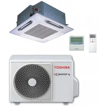 Toshiba commerciële airconditioner 37000 BTU cassette-unit RAV-SM1104UTP-E+RAV-SP1104AT-E1 4-weg cassette Super 11,0 KW warmtepo