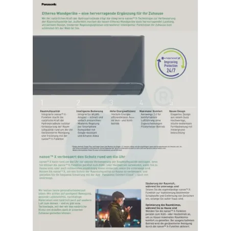 Panasonic 3.5 kW Mono Split CS-Z35ZKEW CU-Z35ZKE Klimaanlagen Wand Z Etherea Weiß 12000 Btu WiFi R-32 A+++ A+++ CS-Z35ZKEW+CU...