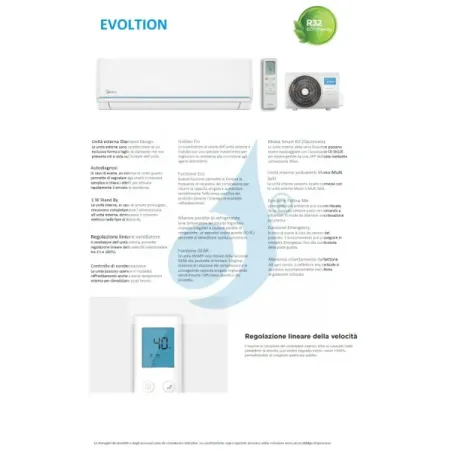 Midea indoor air conditioner, 12000 Btu Evolution