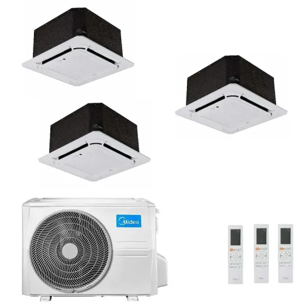 Midea Trio Split 9+9+18 Btu 4-weg 60x60 M4OE-28HFN8-Q