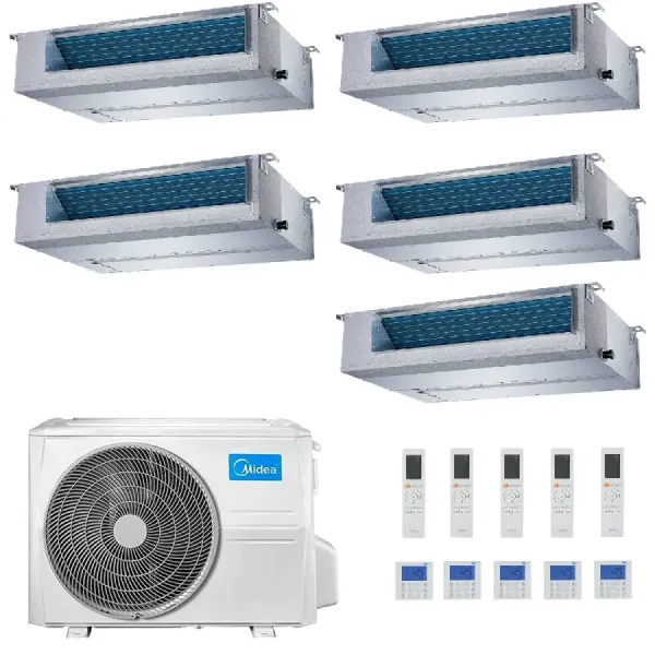 Midea Penta Split 9+9+9+9+12 Btu Kanaal M5OE-42HFN8-Q