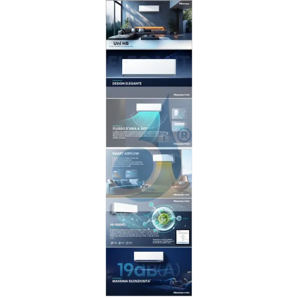 Hisense Duo Split 9+12 UNI HB 3AMW62U4RJC airconditioner