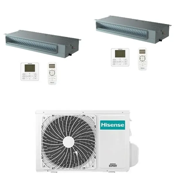 Airconditioners Hisense Duo Split 12+18 Btu kanaal 3AMW72U4RJC