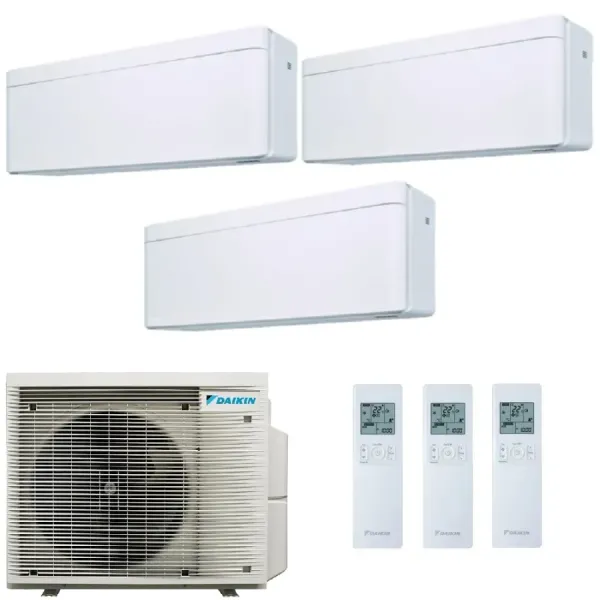 Climatiseur split Daikin Trio 9+12+12 blanc élégant 3MXM68A9