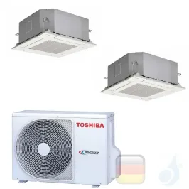 Toshiba Klimaanlagen Duo Split Kassettengerät Slim 60x60 12000+12000 R-32 M13U2MUVG M13U2MUVG 2M18U2AVG A++ A+ 3.5+3.5 kW M13...