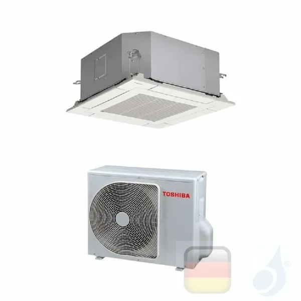 Toshiba Airconditioner Mono Split Cassette Unit 4 Luchtuitlaten 60x60 12000 Btu R-32 RAV-RM401MUT-E RAV-GM401ATP-E A+ A+ 3,5 kW.