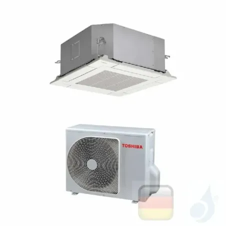 Toshiba Airconditioner Mono Split Cassette Unit 4 Luchtuitlaten 60x60 12000 Btu R-32 RAV-RM401MUT-E RAV-GM401ATP-E A+ A+ 3,5 kW.