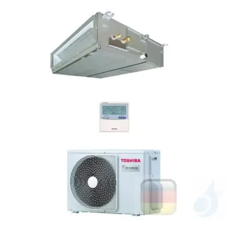 Toshiba airconditioning mono split kanaalunit Slim 12000 Btu R-32 RAV-RM401SDT-E RAV-GM401ATP-E A+ A+ 3,5 kW RAV-RM401SDT-E+RAV-