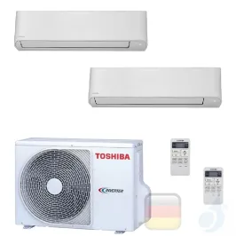 Toshiba Klimaanlagen Duo Split Wand 5000+9000 Btu R-32 Seiya B05J2KVG B10J2KVG 2M10U2AVG A++ A+ 1.5+2.5 kW B05J2KVG+B10J2KVG+... 2