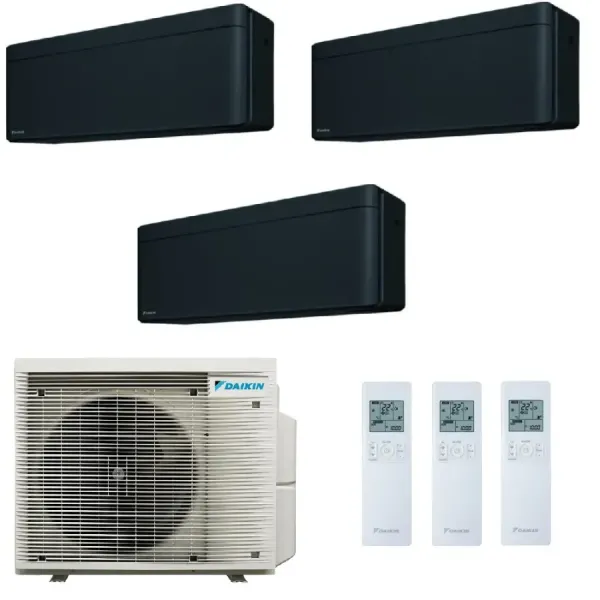 Daikin Trio Split 7+7+18 Stylish Black Air Conditioner 3MXM52A9