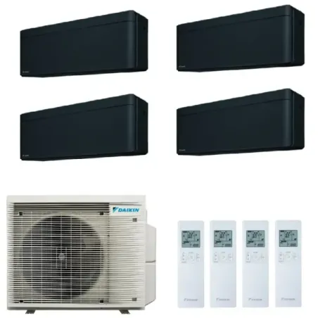 Daikin Quadri Split 7+7+7+9 Stijlvol Totaal Zwart 4MXM80A9