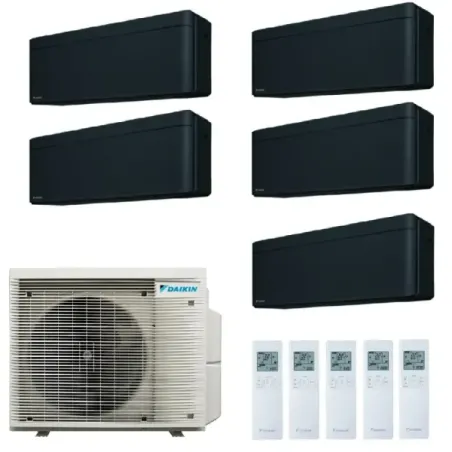 Climatiseur Daikin Penta 9+9+9+9+12 Stylish Total Black 5MXM90A9
