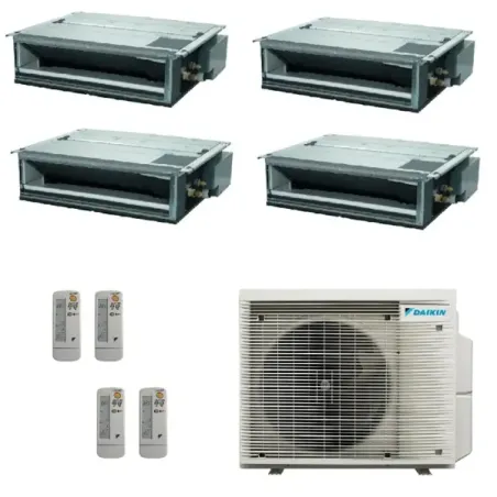Climatiseur Daikin Quadri Split 9+9+9+18 FDXM-F9 BRC4C65 4MXM80A9