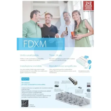 Climatiseur Daikin Quadri Split 9+9+9+18 FDXM-F9 BRC4C65 4MXM80A9