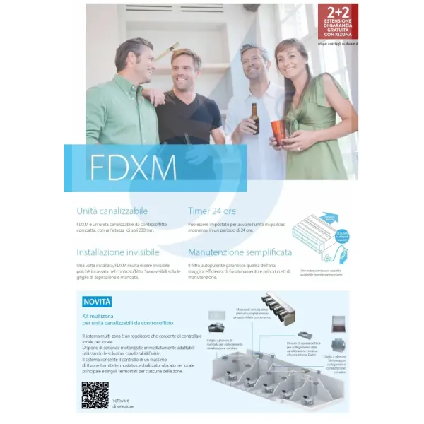 Climatiseur Daikin Penta Split 9+9+9+9+9 FDXM-F9 BRC1H52 5MXM90A9