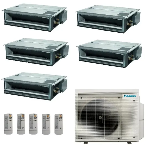 Air conditioning Daikin Penta Split 9+9+9+9+12 FDXM-F9 BRC4C65 5MXM90A9