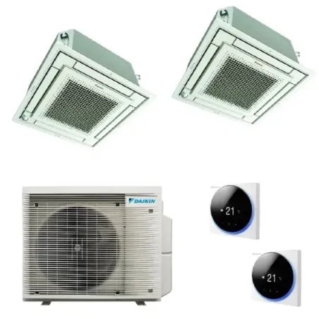 Daikin Duo Split 9+12 Cassette Airconditioner 2MXM50A9 BRC1H52-W-K-S