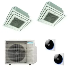 Daikin Duo Split 12+12 Cassette Airconditioner 2MXM50A9 BRC1H52-W-K-S