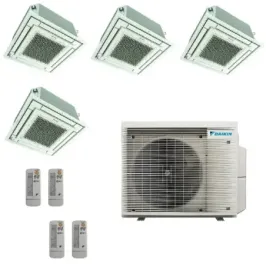 Daikin Quadri Split 9+9+9+12 Cassette Air Conditioner 4MXM80A9 BRC7F530W