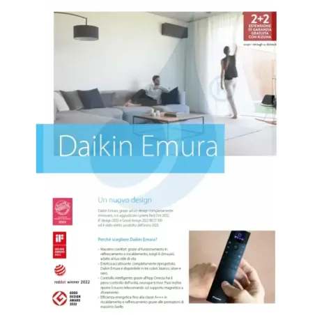 Klimaanlagen Daikin Trio Split 7+7+9 Emura Silbernen 3MXM40A9