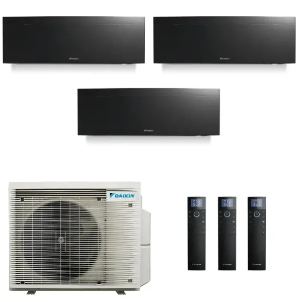Daikin Trio Split 9+9+12 air conditioner, Emura, black, 3MXM68A9