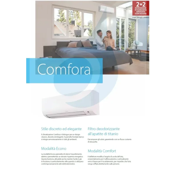 Daikin Duo Split 7+7 Comfora White 2MXM40A9 air conditioner
