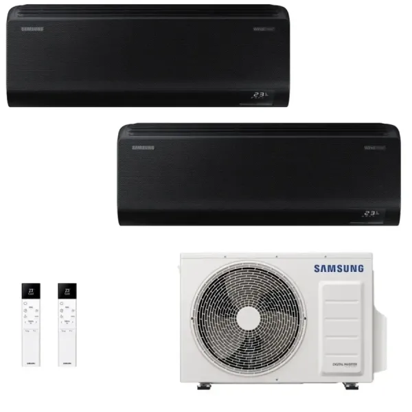 Samsung Duo Split 7+12 Btu Windfree Zwart AJ050TXJ2KG/EU