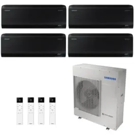 Climatiseur split Samsung Quadri Split 9+9+9+9 BTU Windfree Noir AJ100TXJ5KG/UE