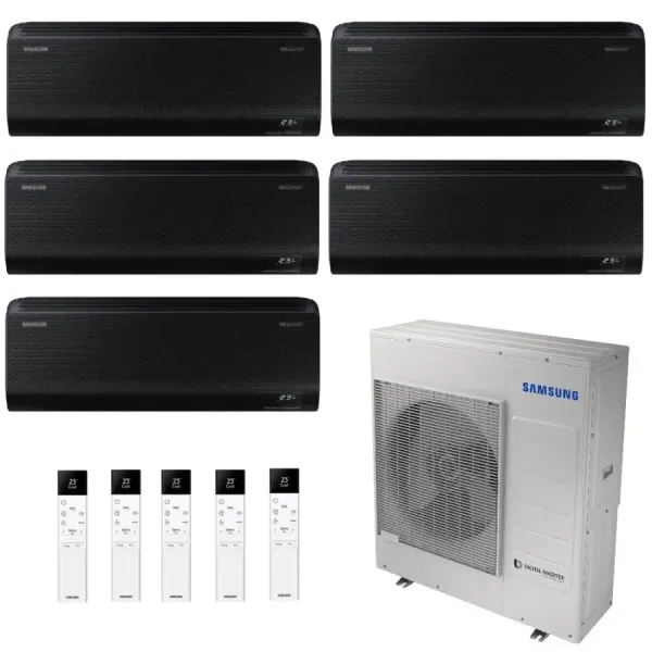 Climatiseur split Samsung Penta 7+7+7+7+7 Btu Windfree Noir AJ100TXJ5KG/UE