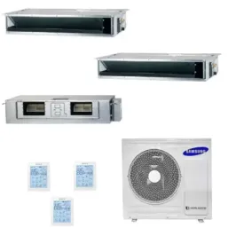 Samsung Trio Split 9+9+18 Btu Geringe/Mittlere Prävalenz AJ068TXJ3KG/E