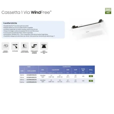Climatiseur split mono Samsung 12 BTU 1 Via WindFree AC035RXADKG/EU