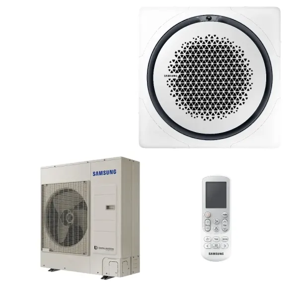Climatiseur mono-split Samsung 10 kW Cassette 360° Panneau carré Blanc 220 V