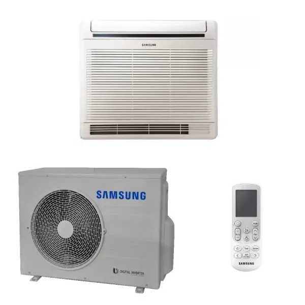 Climatiseur split monobloc Samsung 5 kW, console blanche, 220 V