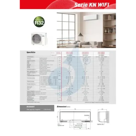 Climatiseur split monobloc Fujitsu 9000 Btu ASEH09KNCA AOEH09KNCA Blanc