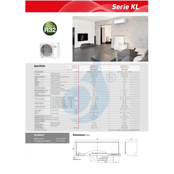 Fujitsu Mono Split 12000 Btu ASEH12KLTA AOEH12KLTA Wit
