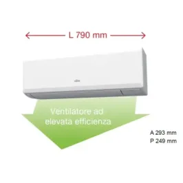 Climatiseur split monobloc Fujitsu 24 000 BTU ASEG24KLCA AOEG24KLCA Blanc 2