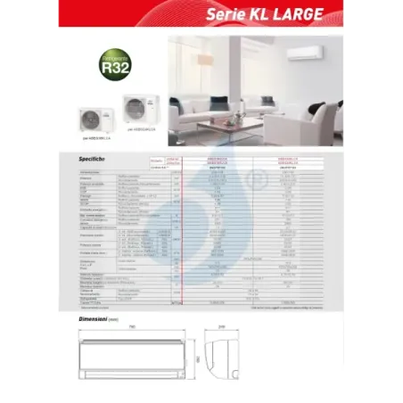 Fujitsu Mono Split 24000 Btu ASEG24KLCA AOEG24KLCA White