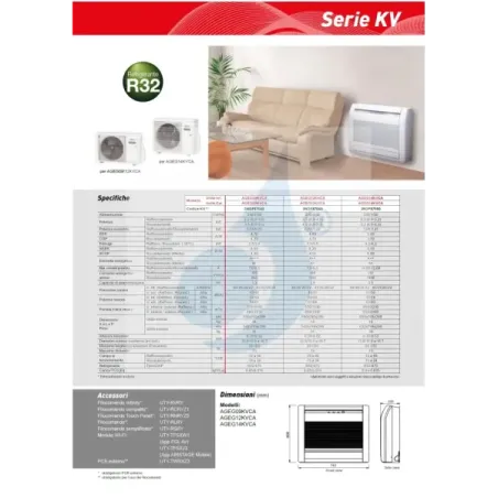 Fujitsu Mono Split 12000 Btu AGEG12KVCA AOEG12KVCA Wit