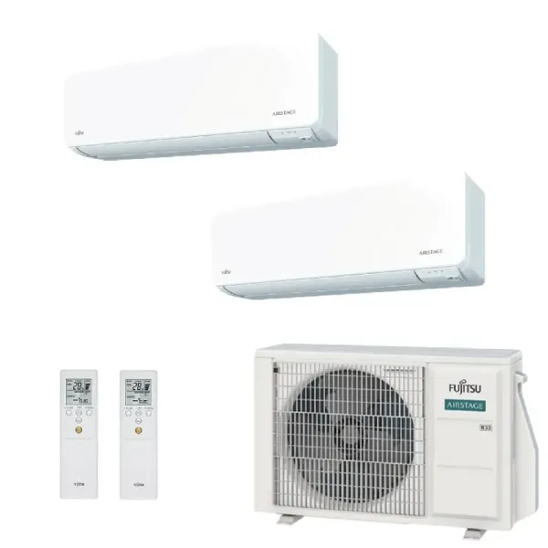 Klimaanlage Fujitsu Duo Split 7+12 KGTG AOEG18KBCA2 Wand WiFi