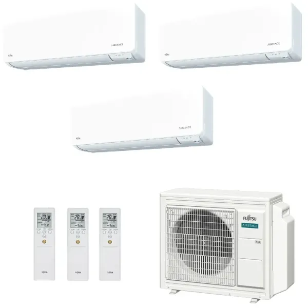 Klimaanlage Fujitsu Trio Split 9+9+12 KGTG WiFi AOEG24KBCA3