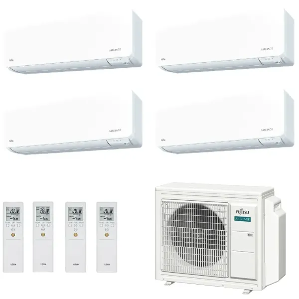 Fujitsu Quadri Split 9+9+12+12 KGTG WiFi AOEG30KBTA4 Blanc