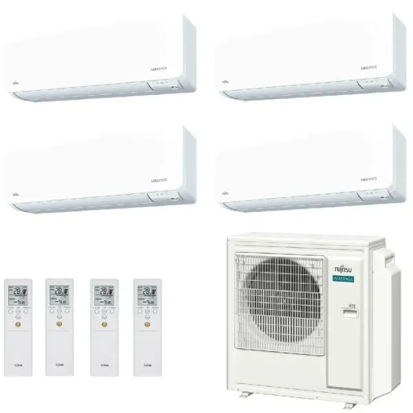 Fujitsu Quadri Split 9+9+15+15 KGTG WiFi AOEG36KBTA5 Wit