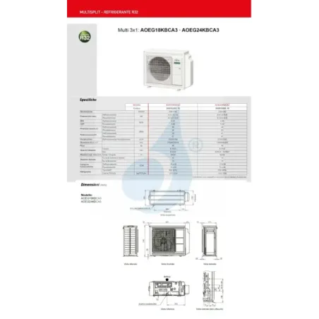 Klimaanlage Fujitsu Trio Split 7+7+9 KMCG WiFi AOEG18KBCA3
