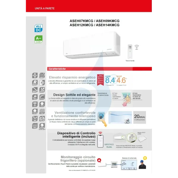 Fujitsu Trio Split 9+9+9 KMCG WiFi airconditioner AOEG18KBCA3