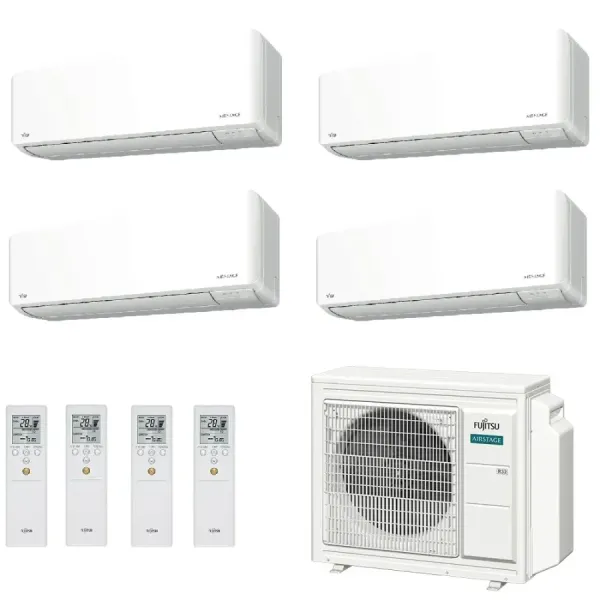 Fujitsu Quadri Split 7+7+7+12 KMCG WiFi AOEG30KBTA4 Wit