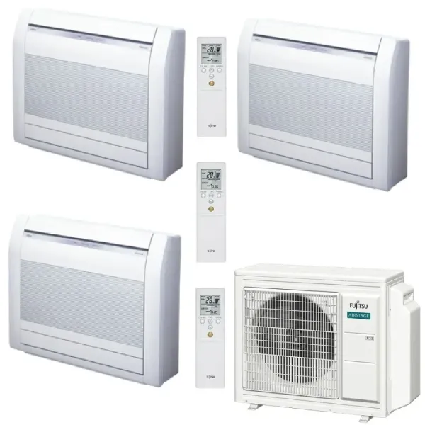 Klimaanlage Fujitsu Trio Split 9+9+9 Fußboden KV AOEG18KBCA3