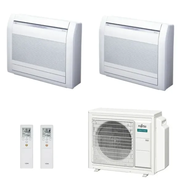 Fujitsu Duo Split 15+15 vloerairco KV AOEG24KBCA3