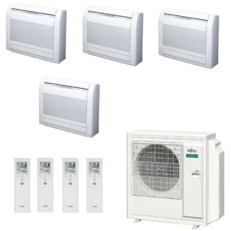 Fujitsu Quadri Split 9+9+9+15 vloer airconditioner KV AOEG36KBTA5