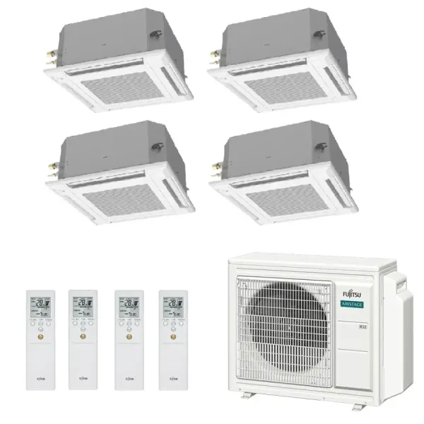 Klimaanlage Fujitsu Quadri Split 7+7+9+12 Kassettengerät AOEG30KBTA4